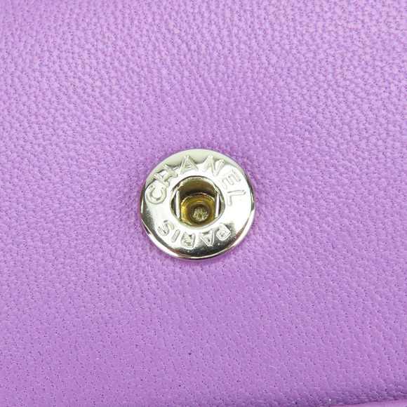 Chanel Chanel Lambskin Shoulder Bag Matrasse Purple Leather Crossbody Bag - Picture 9 of 16